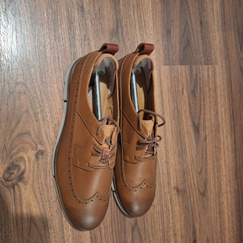 Clarks Trigenic shoes brown like new, genuine leather, size 45