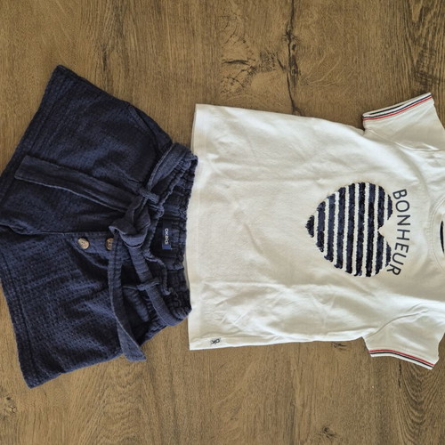 Okaidi set with shorts and t-shirt for toddler