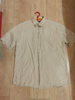 Ανδρικό κοντομάνικο πουκάμισο M P&G σαν καινούργιο, μπεζ