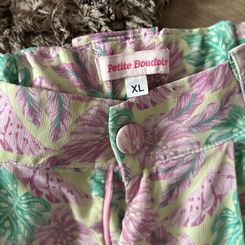 Petite Bounduir set zip culottes with wrap top new, multicolor