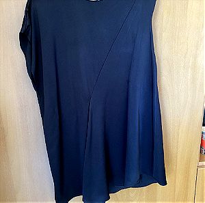 Φόρεμα ασύμμετρο Zara σατινέ