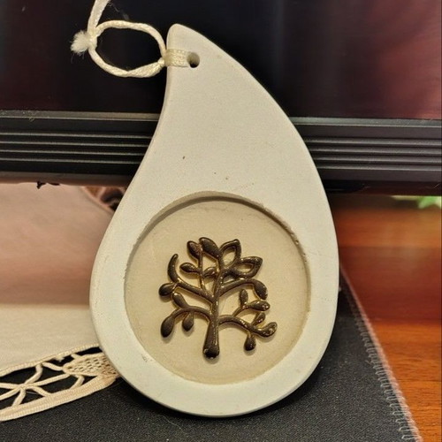 Ceramic hanging decoration with Tree of Life design like new