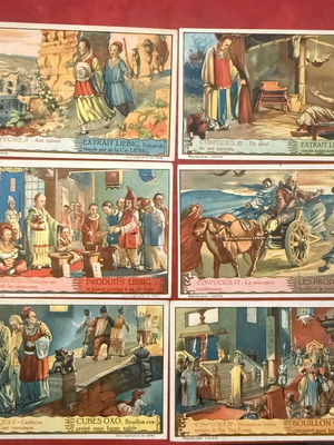 Комплект Liebig Confucius карти като нов, пълна серия от 6 хрома