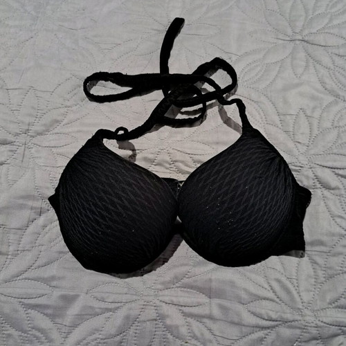 Bikini push-up top black like new, size S