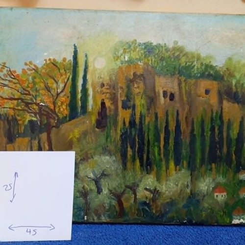 Oil painting on canvas used