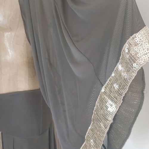 Dress à porter summer skirt and jacket set new, olive with gold embroidery