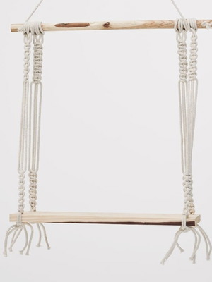 Boho macrame wall shelf, handmade