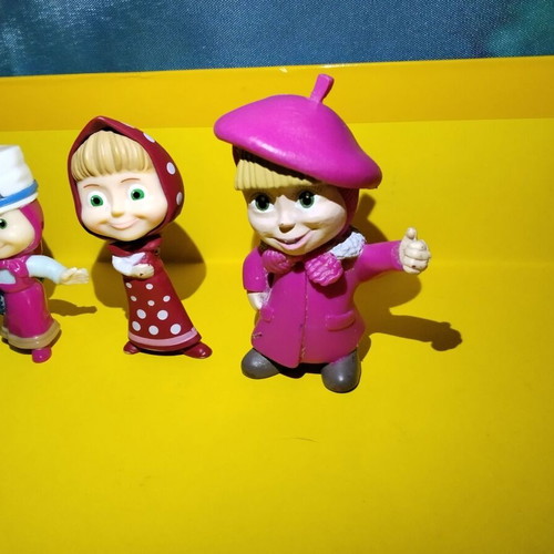 Masha and the Bear collectible figures set of 3 used