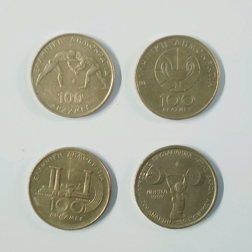 Olympic 100drachma coins pack of 4