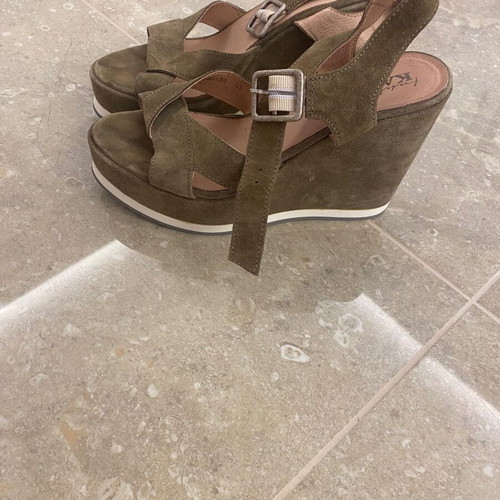 Fratelli Karida shoes platform sandals size 37 new green