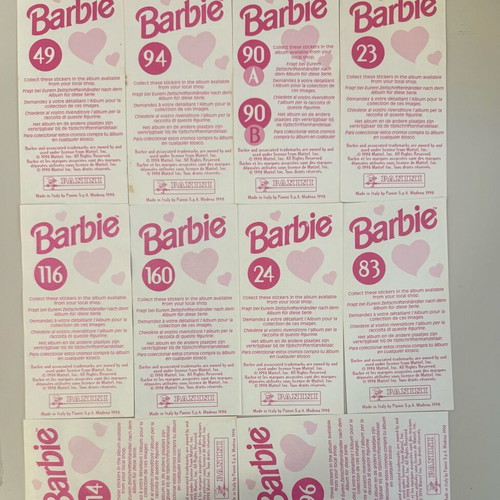 Barbie Panini 1998 album stickers new, set of 10