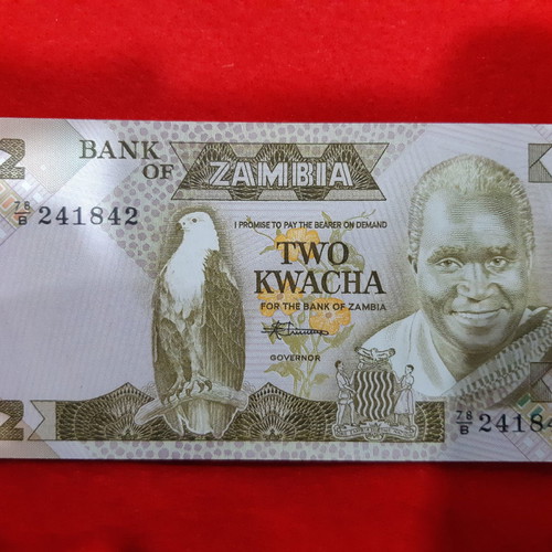 Zambia 2 Kwacha banknote uncirculated, 1980-1988
