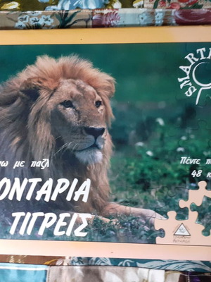 Learning with Puzzle Lions & Tigers children's book used
