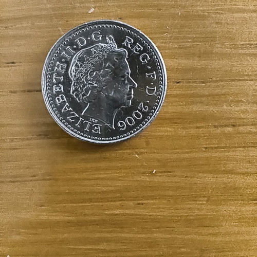 Collectible coins from England used, 9 different pieces