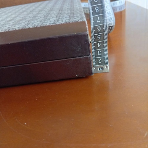 Backgammon vintage case set used, complete board game