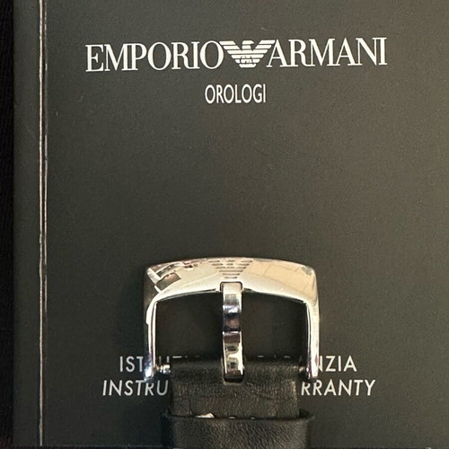 Emporio Armani men's watch used, chronograph with box and papers