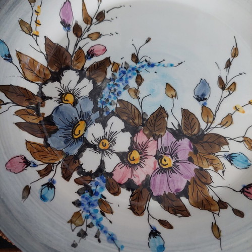 Handmade ceramic decorative plate 25 cm, Prodromos Pouskouloglou