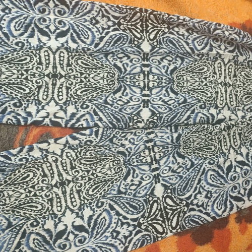 Blue palazzo pants new with elastic waist, size S