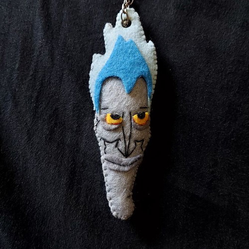 Hades keychain handmade felt from Heracles Beyond the Myth
