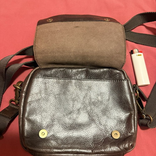 Camel Active leather shoulder bag brown, like new