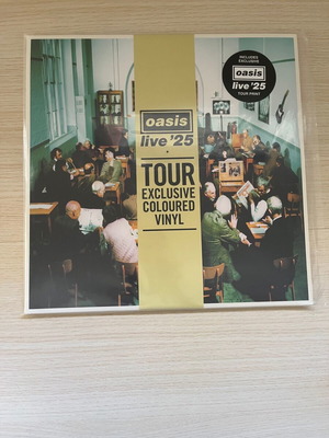 Oasis The Masterplan coloured vinyl tour 25 print like new