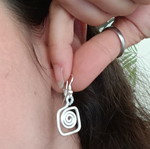 Silver Handmade Earrings from Aluminum Wire, New
