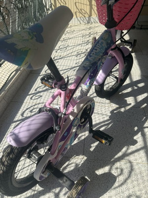 Παιδικό ποδήλατο Clermont Princess & Unicorn 12-14'' μεταχειρισμένο, με καλάθι και βοηθητικά ροδάκια