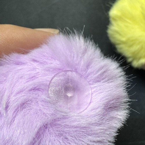 Charms for Crocs like new, pack of 2, purple and yellow furry faces