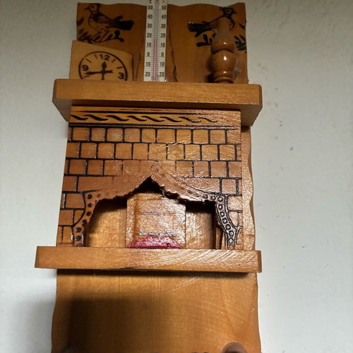Wooden wall decor vintage used