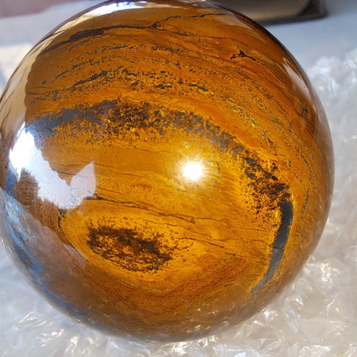 Tiger's Eye new, diameter 50.3 mm, weight 201.73 g