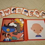 Magnetic face game used