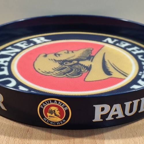 Paulaner Beer Promotional Plastic Non-Slip Serving Tray used