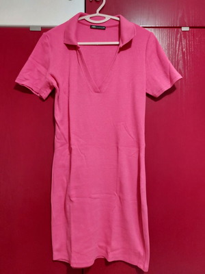 Zara pink dress like new, size L