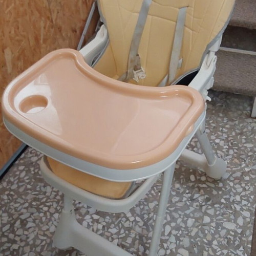 High Chair used with Eco-Leather seat and double tray