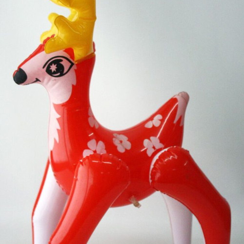 Vintage 80's Inflatable Reindeer 58cm Red Christmas New