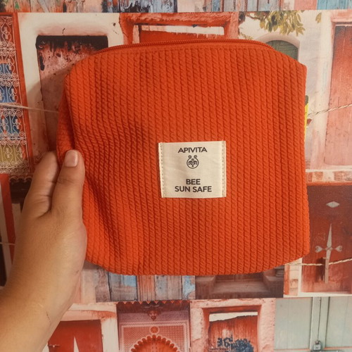 Apivita red toiletry bag new