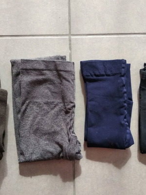 Καλσόν σαν καινούργια, πακέτο 4, μέγεθος 1/S, μπλε και καφέ