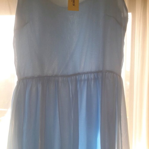 Summer dress new, baby blue, size M-L with lace back detail