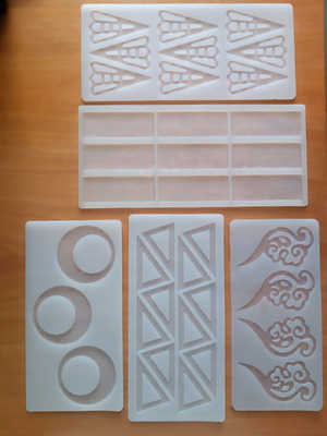 Silicone molds for chocolate decoration like new