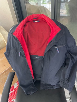 Nautic men's blue windbreaker jacket with hidden hood XL like new
