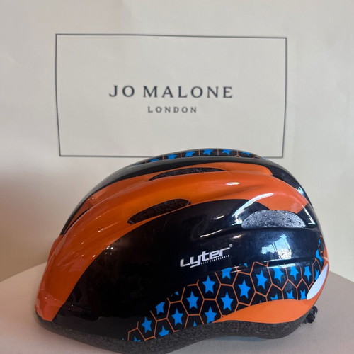 Cytec Yangsta kids bike helmet, size S, black and orange