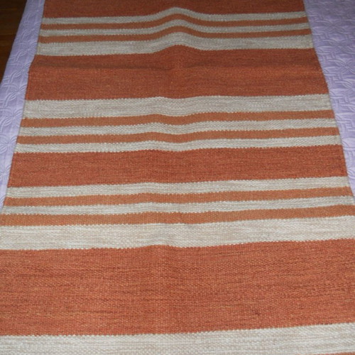 Wool Dhurry rug from India new, 1.70 x 0.80 m