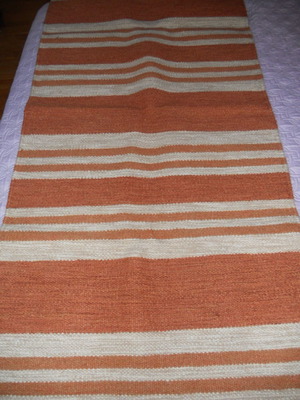 Wool Dhurry rug from India new, 1.70 x 0.80 m