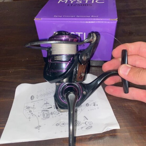 Oceanic Mystic LT2500S fishing reel with Shimano Kairiki line