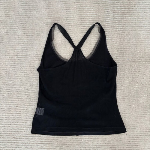 Vintage Y2K black top with transparent back like new
