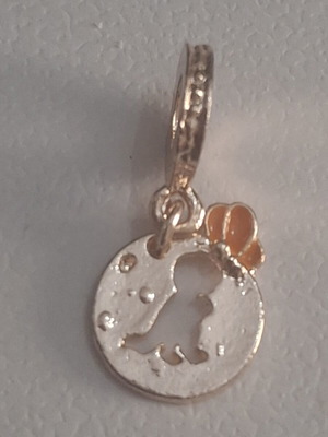 Charm for bracelets dangle rose gold like new