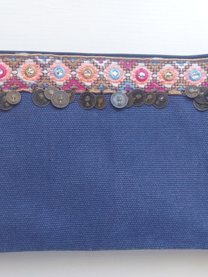 Boho crossbody bag new, blue