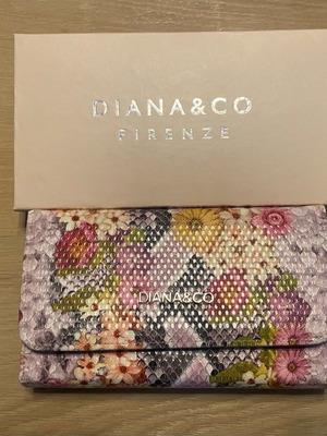 Diana & Co women's wallet with floral and snake print used, multicolor