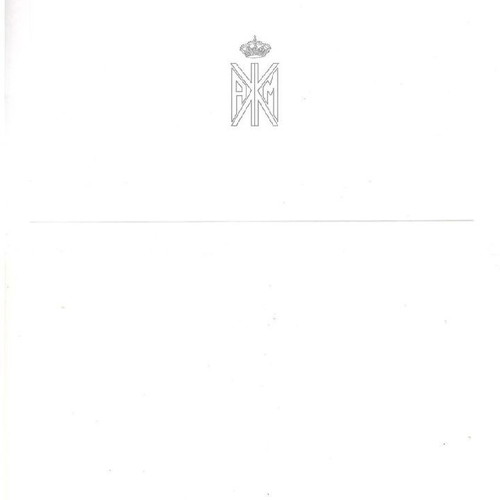 Collectible greeting card King Constantine II 2012 like new