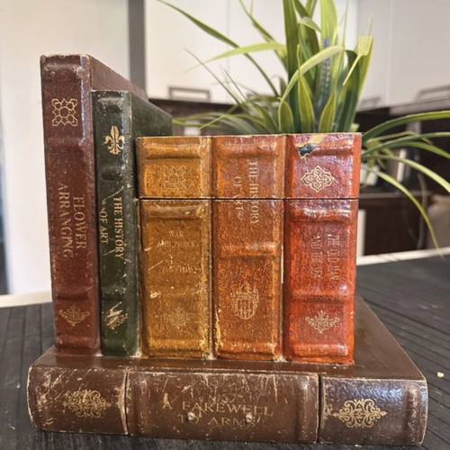 Vintage decorative bookend with hidden storage used